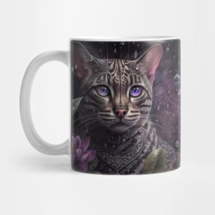 Bengal Cat In The Rainy Jungle Mug